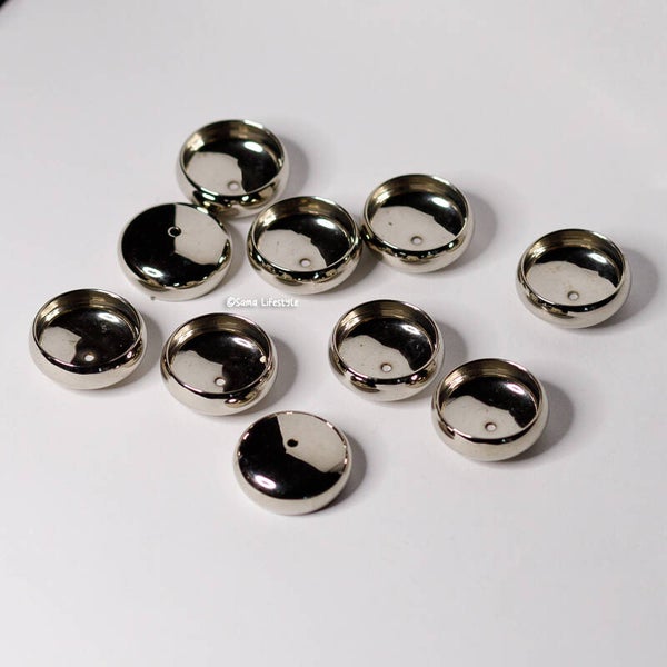 Kralenkap - zilver plated 16mm | per 10 stuks