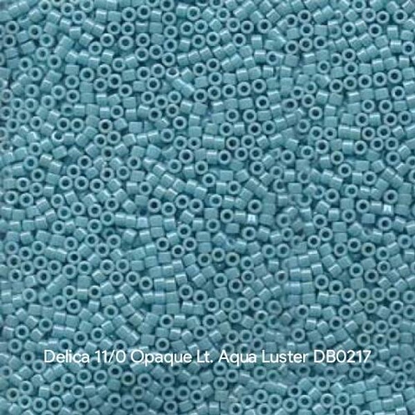 Miyuki Delica 11/0 -  Opaque Lt. Aqua Luster DB0217 | per 5gram