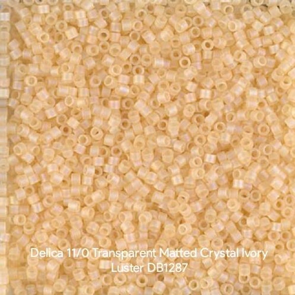 Miyuki Delica 11/0  Transparent Matted Crystal Ivory Luster DB1287 | per 5gram