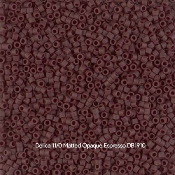 Miyuki Delica 11/0 - Matted Opaque Espresso DB1910 | per gram