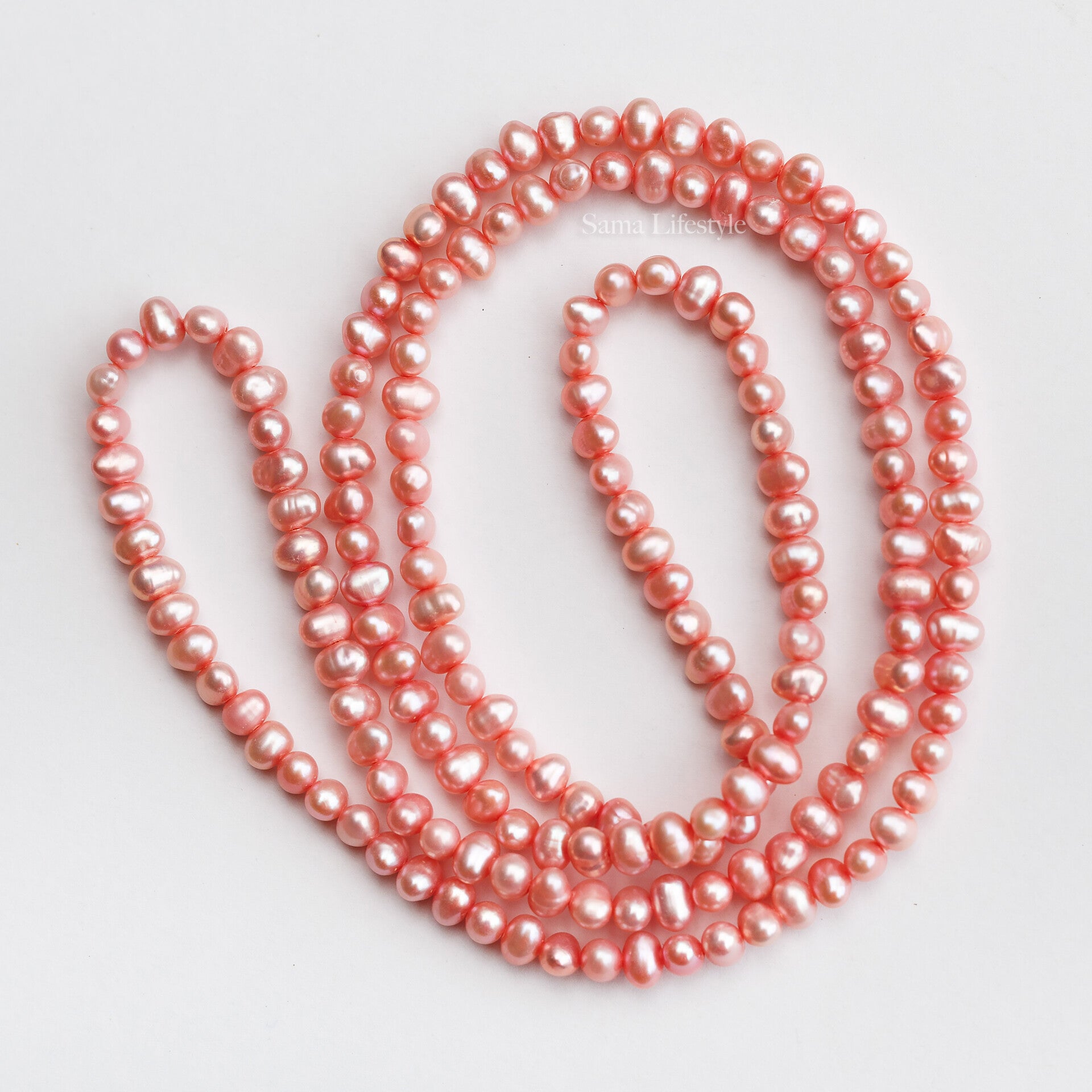 Zoetwater parels - roze | per streng
