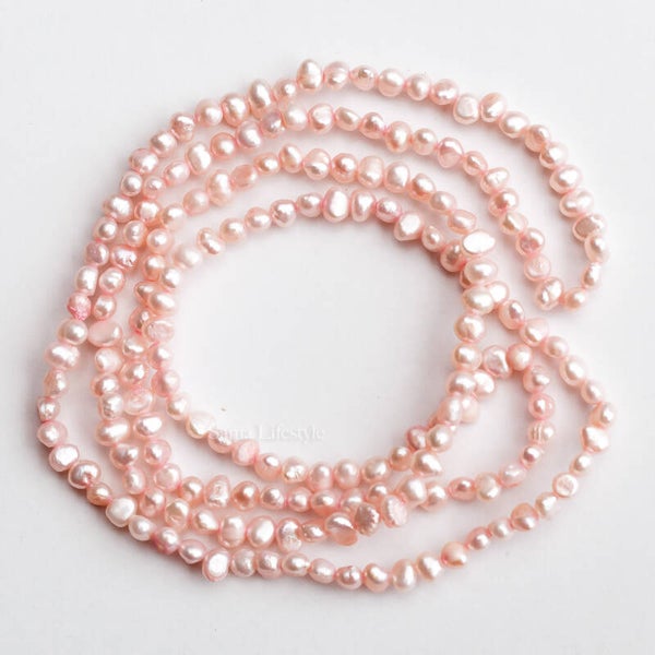 Zoetwater parels - licht roze | per streng