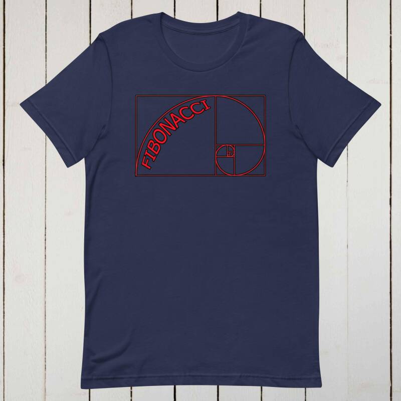 Camiseta manga corta Fibonacci proporcion aurea