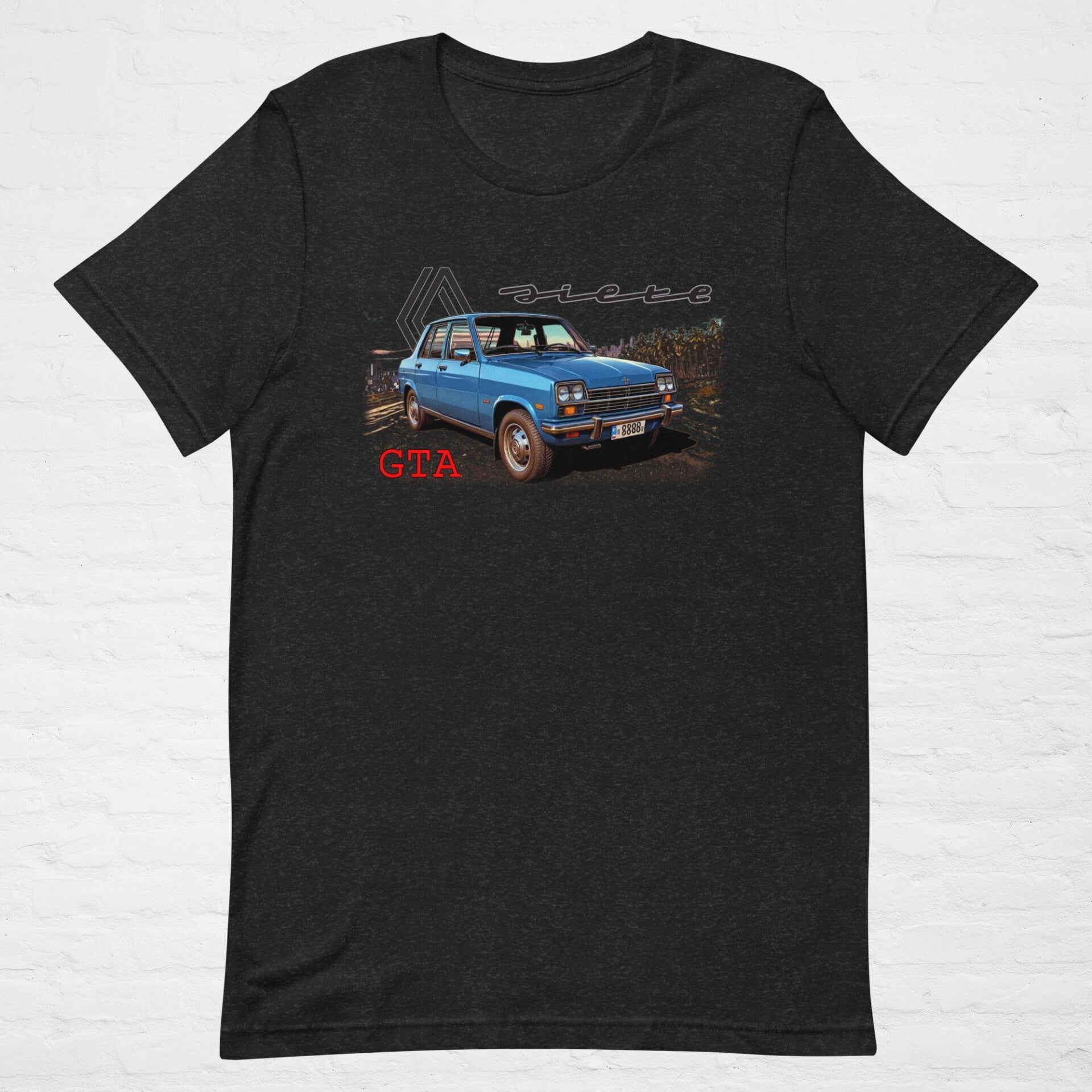 Camiseta negra con Renault 7 gta