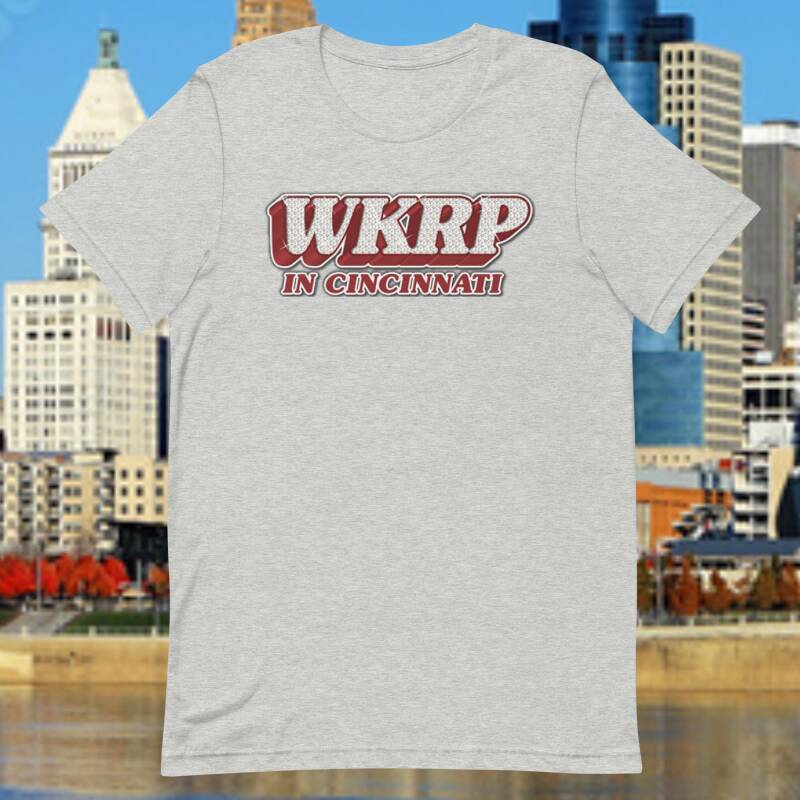 camiseta grislogo Radio Cincinnati WKRP  retro series Tv 80s 90s Radio Cincinnati