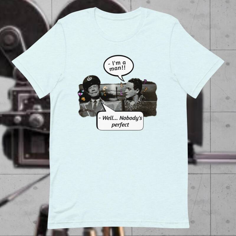 camiseta escena final Con Faldas y alo loco Jack Lemon Jamie Lee Curtis retro 80s 90s peliculas