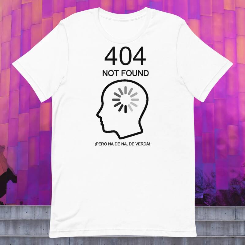 Camiseta nueva diseño cabeza hueca 404 not found - Novedad Kami-zzetas