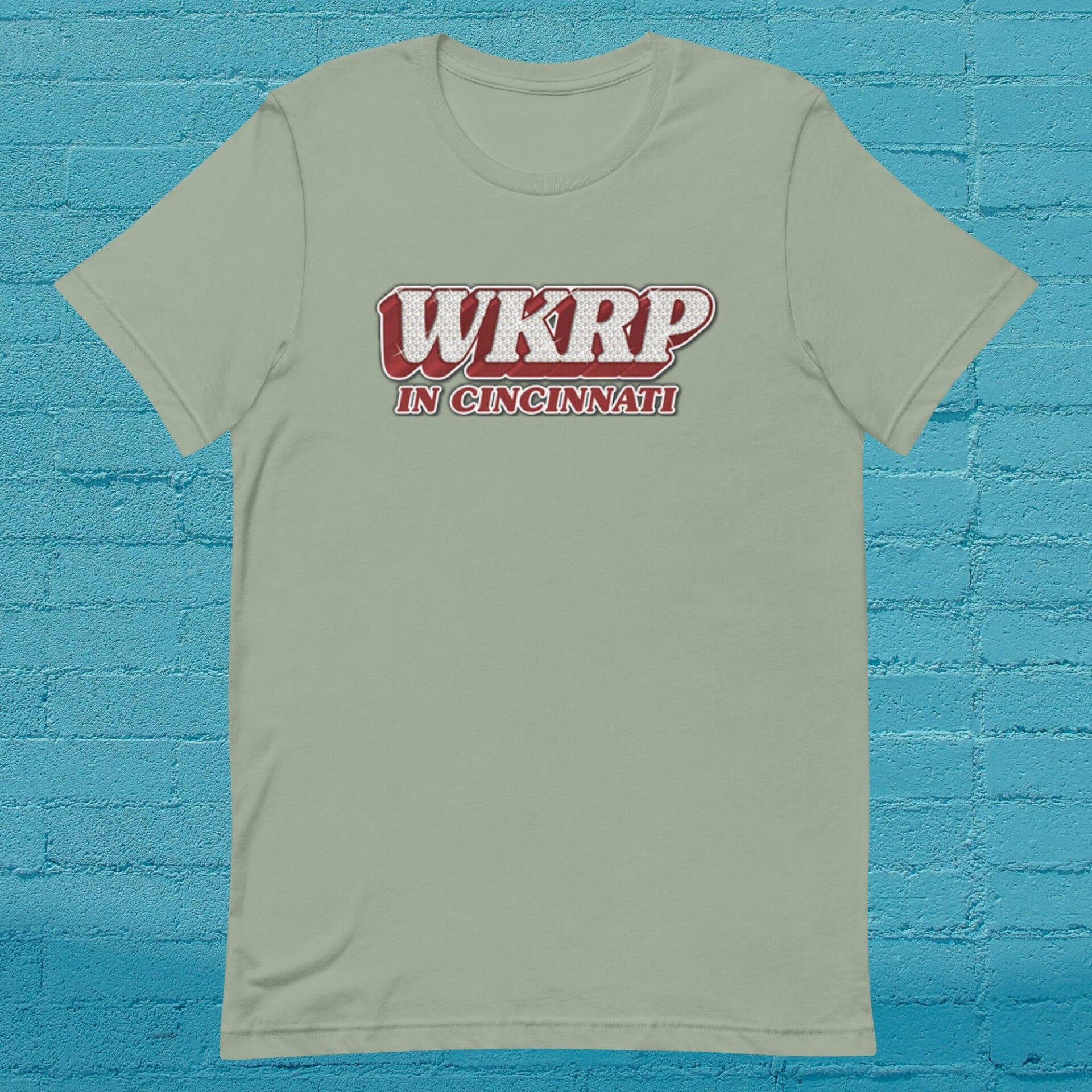 Camiseta manga corta color verde serie ochentas WKRP in Cincinnati