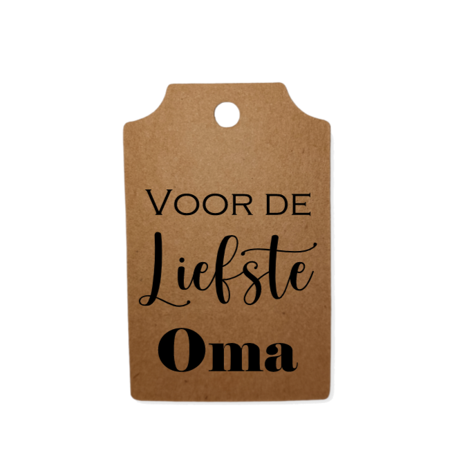 Mini label kraft 'Oma'