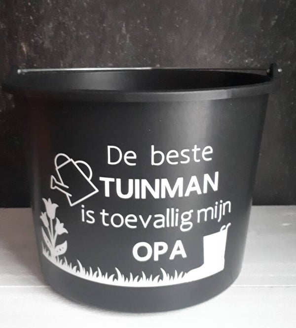 Bedrukte emmer 'Tuinman'