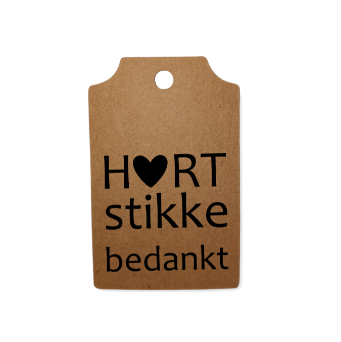 Mini label kraft 'Bedankt'