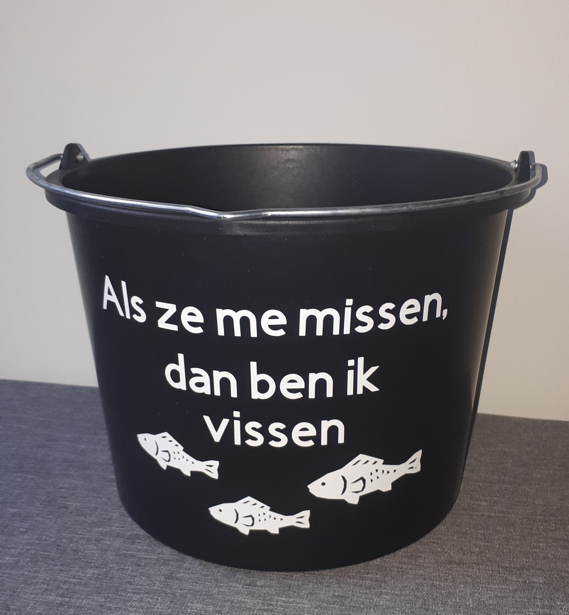 Bedrukte emmer 'Vissen'