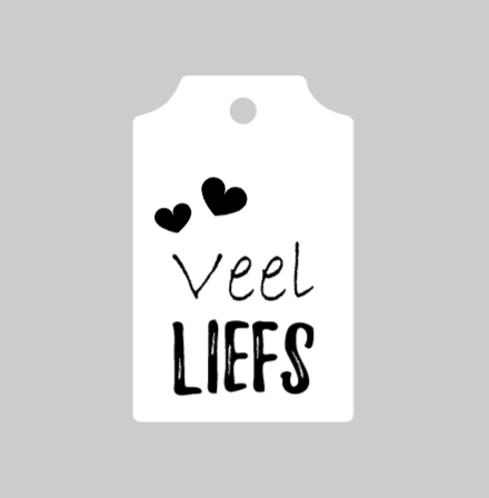 Mini label 'Veel liefs'