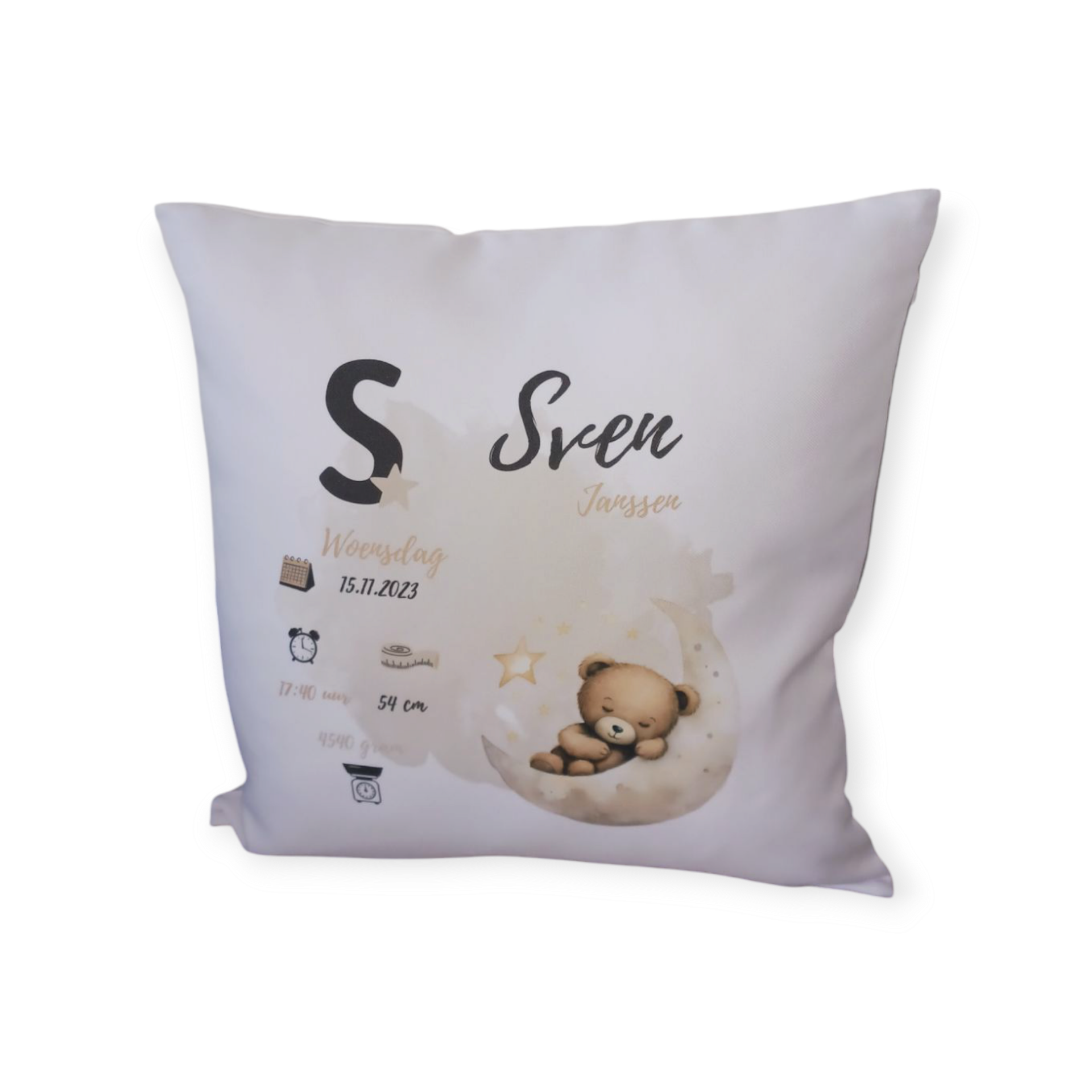 Geboorte kussen met naam