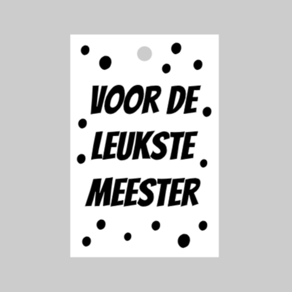 Mini label 'Meester'