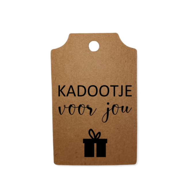 Mini label kraft 'Kadootje'