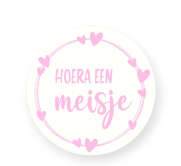 Sticker geboorte meisje