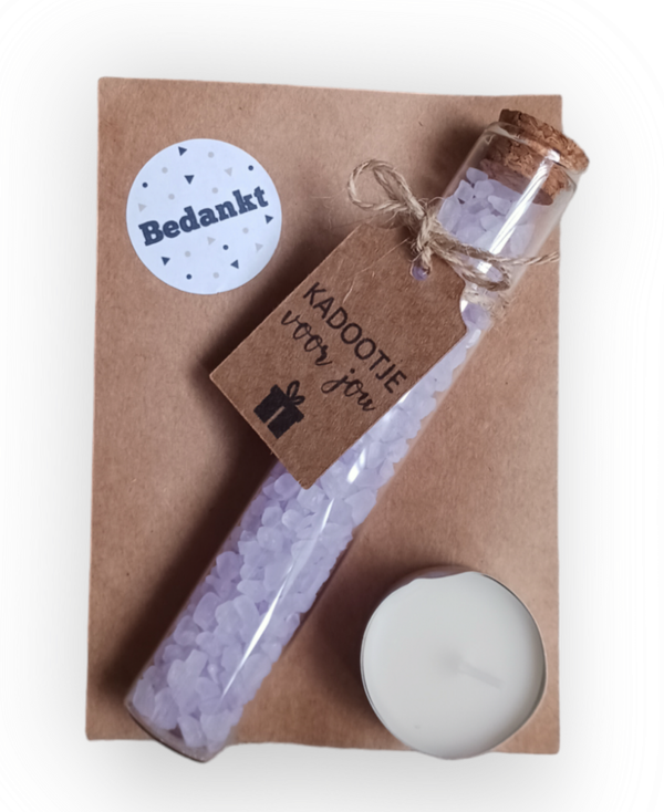 (voeten)badzout met geurkaarsje