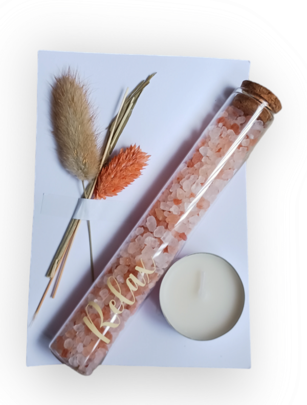 (voeten)badzout met geurkaarsje