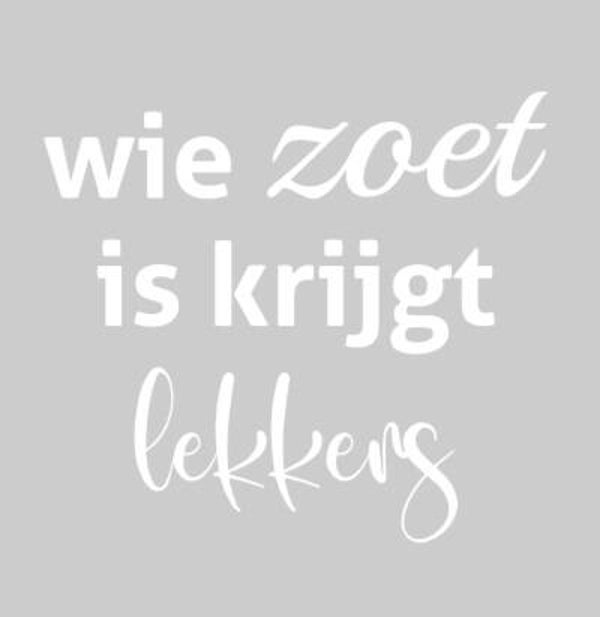 Slabbetje met opdruk