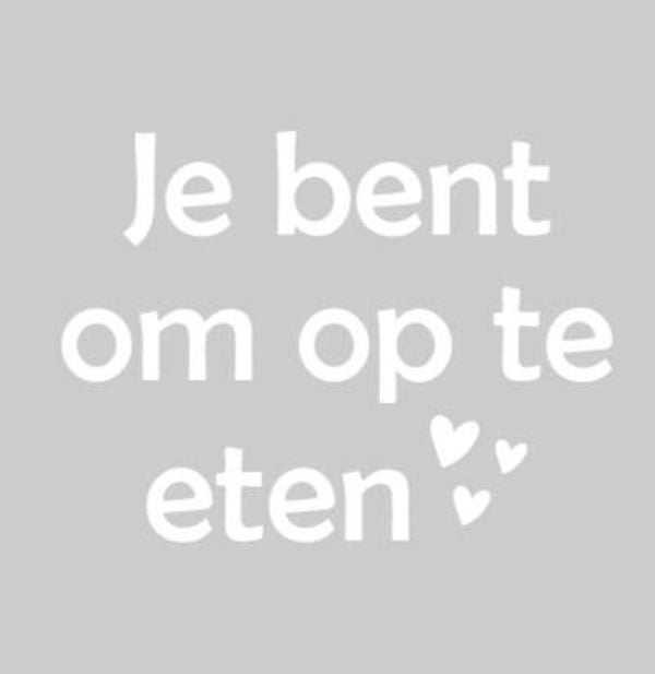 Slabbetje met opdruk