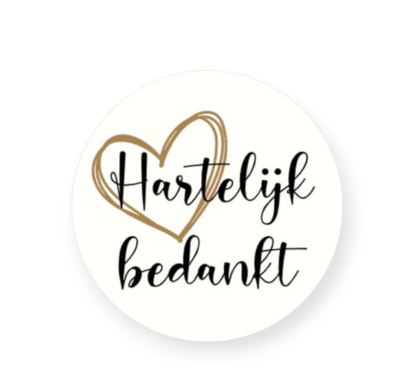 Sticker bedankt
