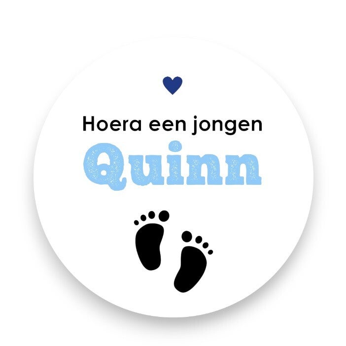 Stickers - babyvoetjes blauw - jongen/broertje