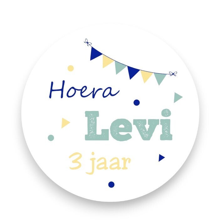 Stickers - verjaardag vlaggetjes