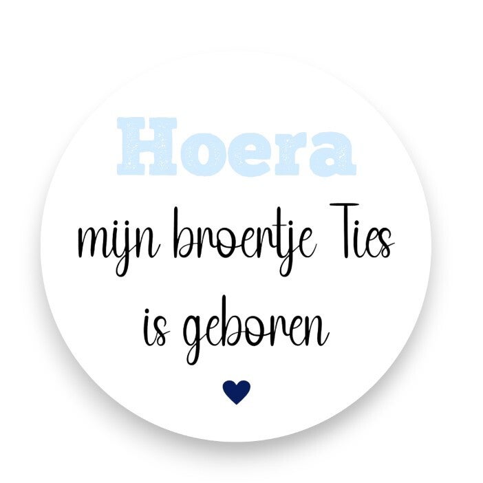Stickers -  geboorte broertje
