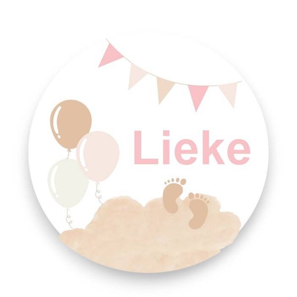 Stickers - geboorte - roze