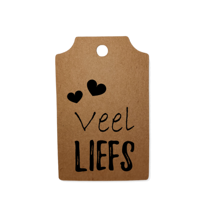 Mini label kraft 'Liefs'