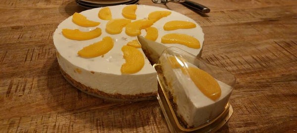 Glutenvrije Taartpunt. Perzik/Kwark