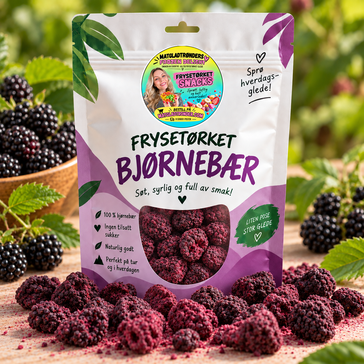 Frysetørket Bjørnebær