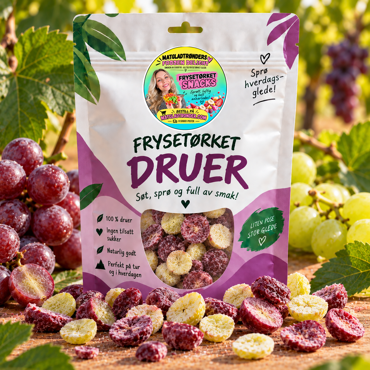 Frysetørket Druer