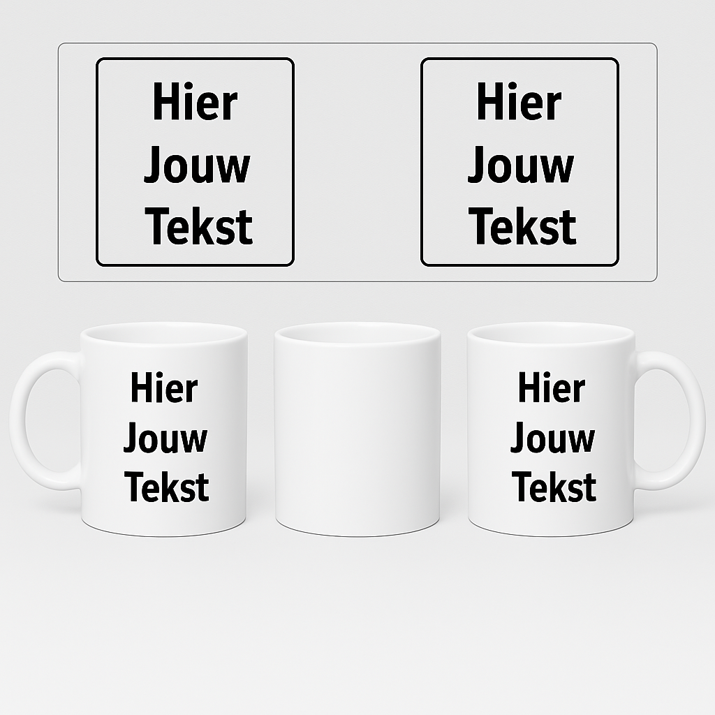 Mok Plastic met eigen tekst vanaf €12,75