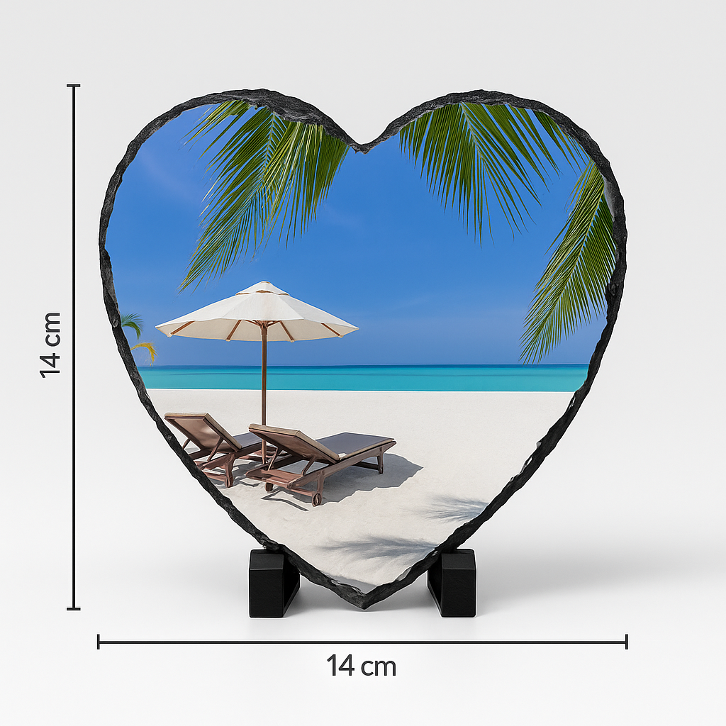 Leisteen Hart 14x14cm