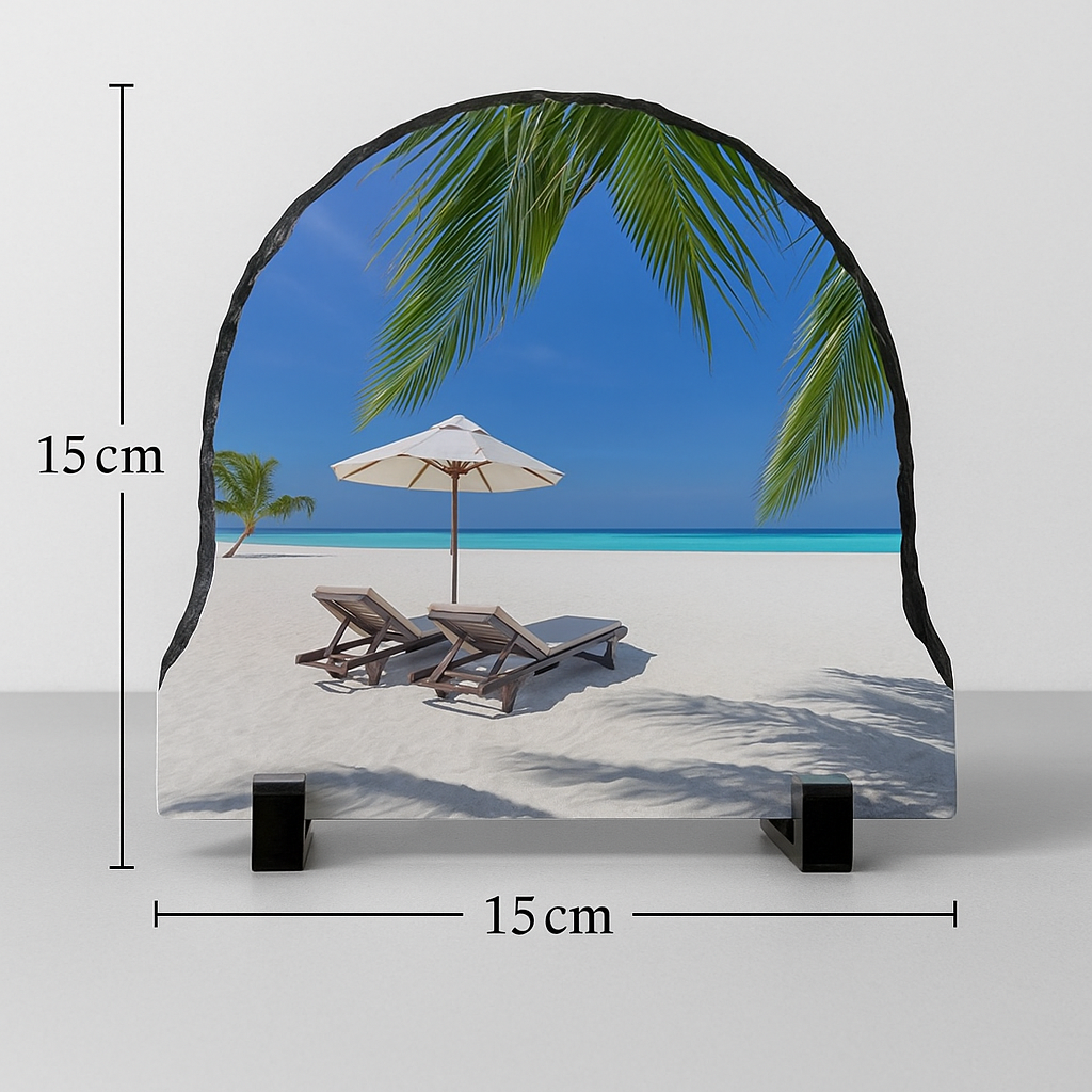 Leisteen Wave Rond 15x15cm