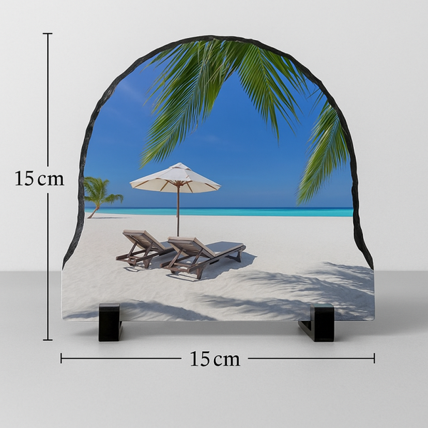 Leisteen Wave Rond 15x15cm