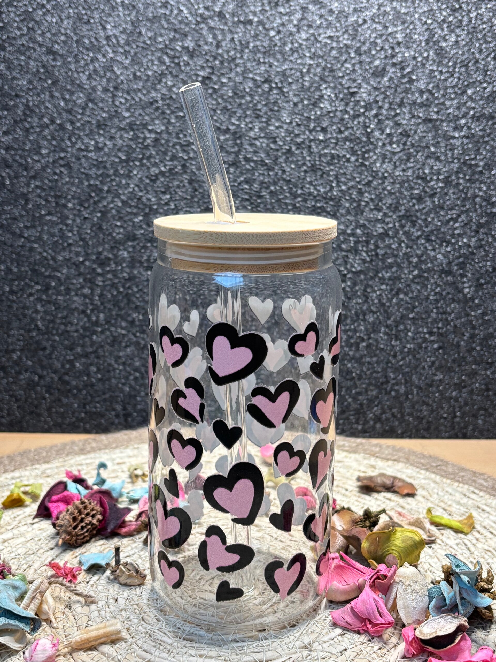 Drinkglas met rietje