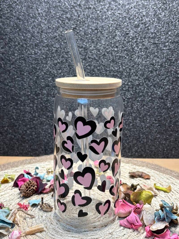 Drinkglas met rietje