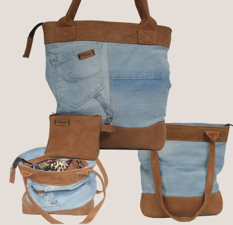 Grote vakantie Shopper met mooie kleurrijke voering, 