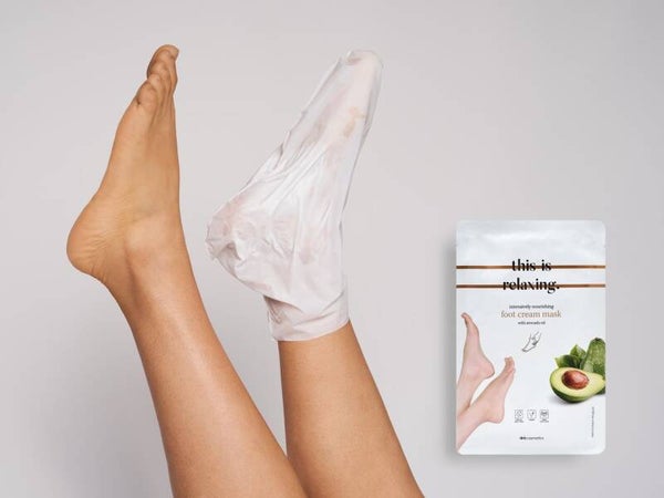 'this is relaxing' voetmasker