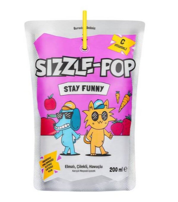 Sizzle-Pop Stay Funny aardbei/appel/wortel