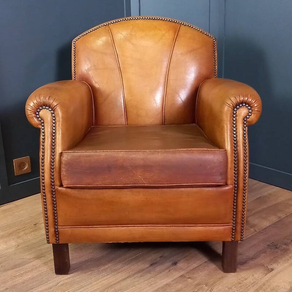 Karaktervolle Schapenleren Fauteuil (1 van 2)
