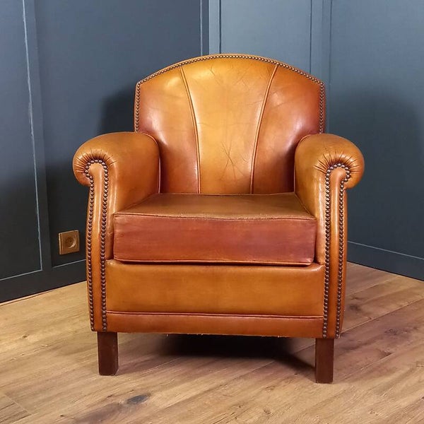 Karaktervolle Schapenleren Fauteuil (2 van 2)