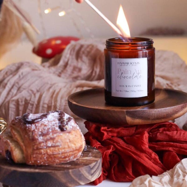 Pain au chocolate Candle