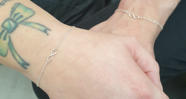 matching infinity permanent bracelets
