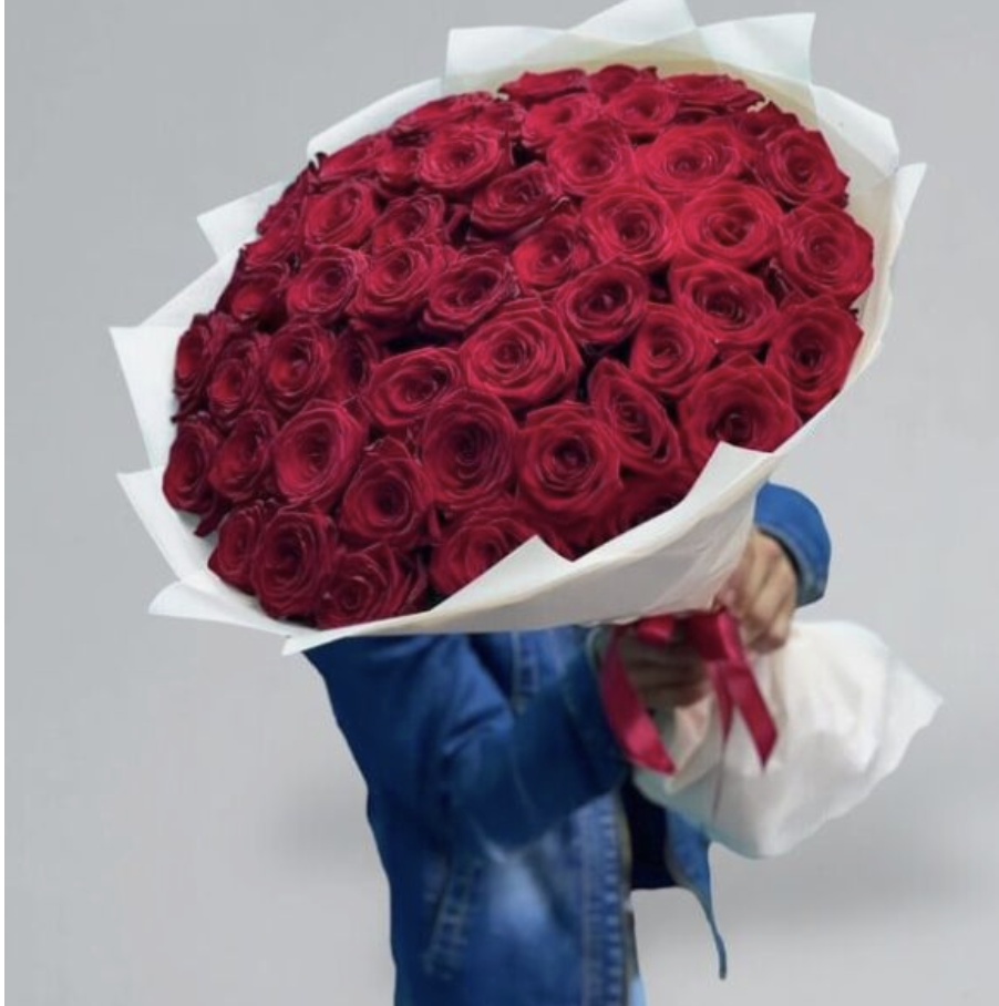 Bouquet 51 roses rouges