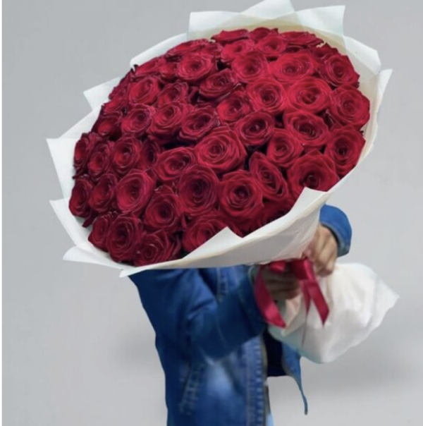 Bouquet 51 roses rouges