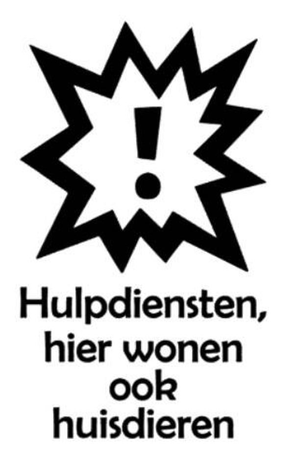 Sticker | Hulpdiensten hier wonen ook huisdieren